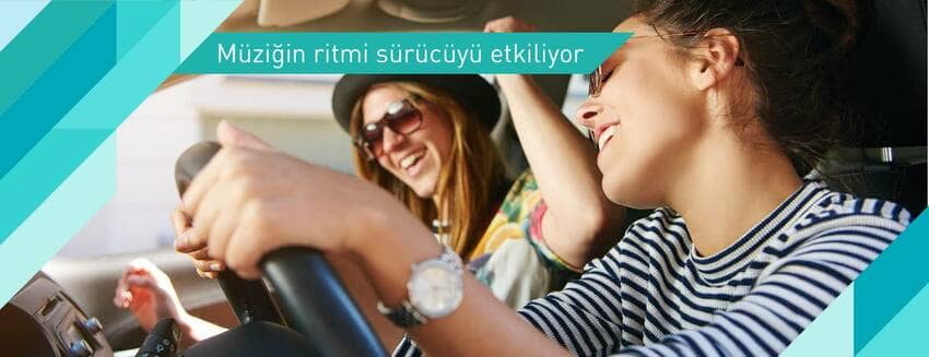Müziğin ritmi sürücüyü etkiliyor