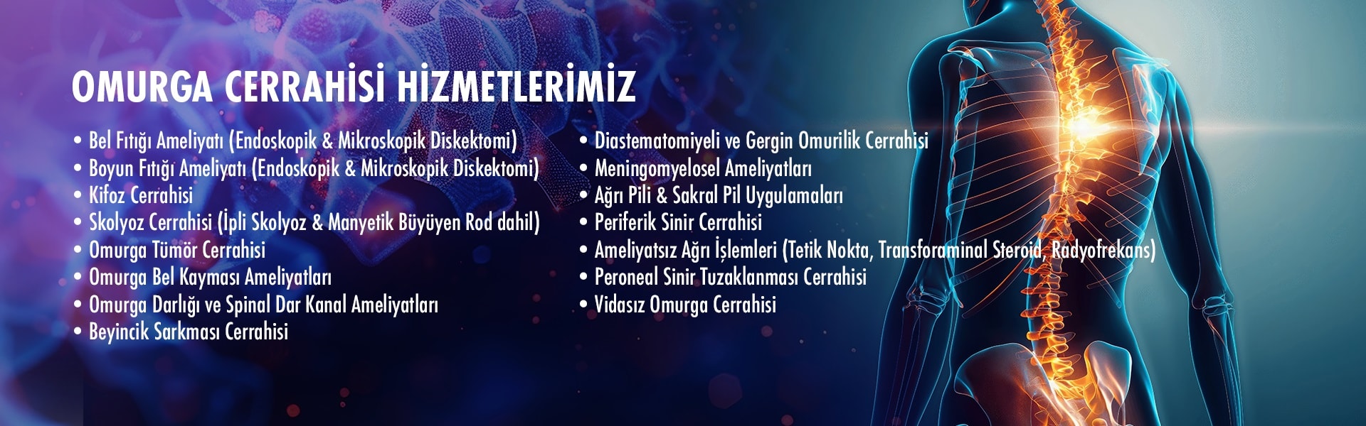 Omurga cerrahisi hizmetleri