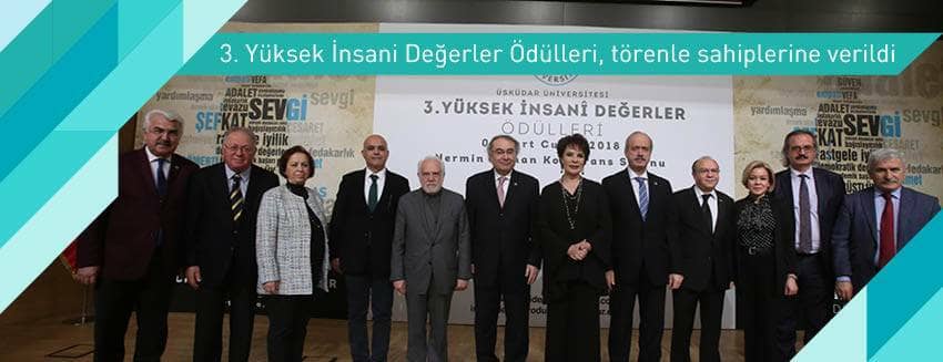3. Yüksek İnsani Değerler Ödülleri, törenle sahiplerine verildi