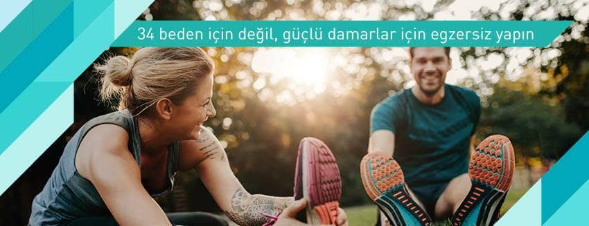 34 beden için değil, güçlü damarlar için egzersiz yapın